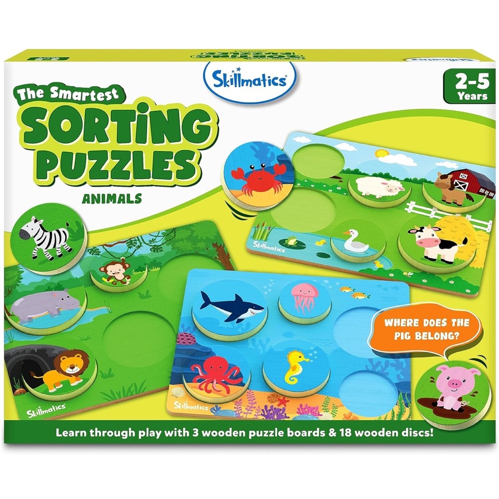 Skillmatics Sorting Puzzles 3 for $11